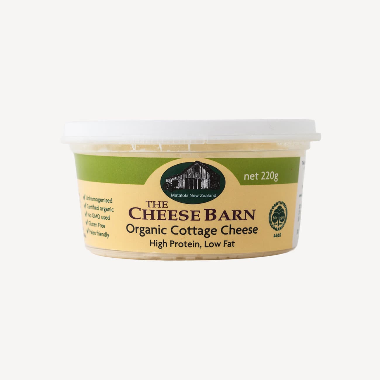 The Cheese Barn Organic Cottage Cheese 220g