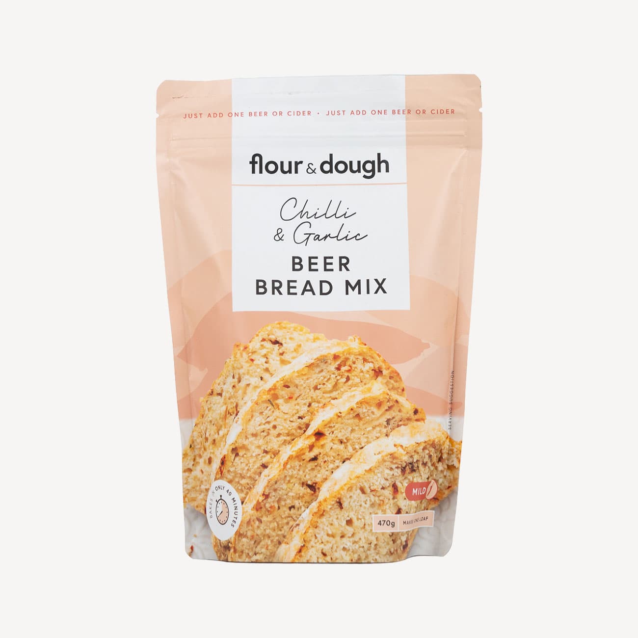 Flour & Dough Chilli And Garlic Beer Bread Mix 470g