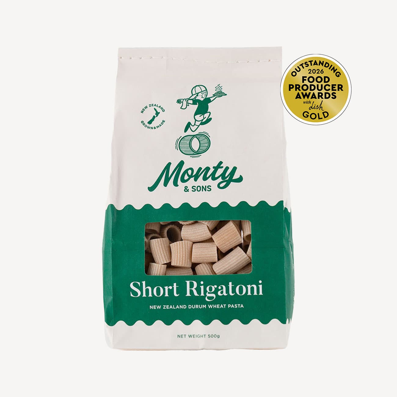 Monty & Sons Short Rigatoni Pasta 500g
