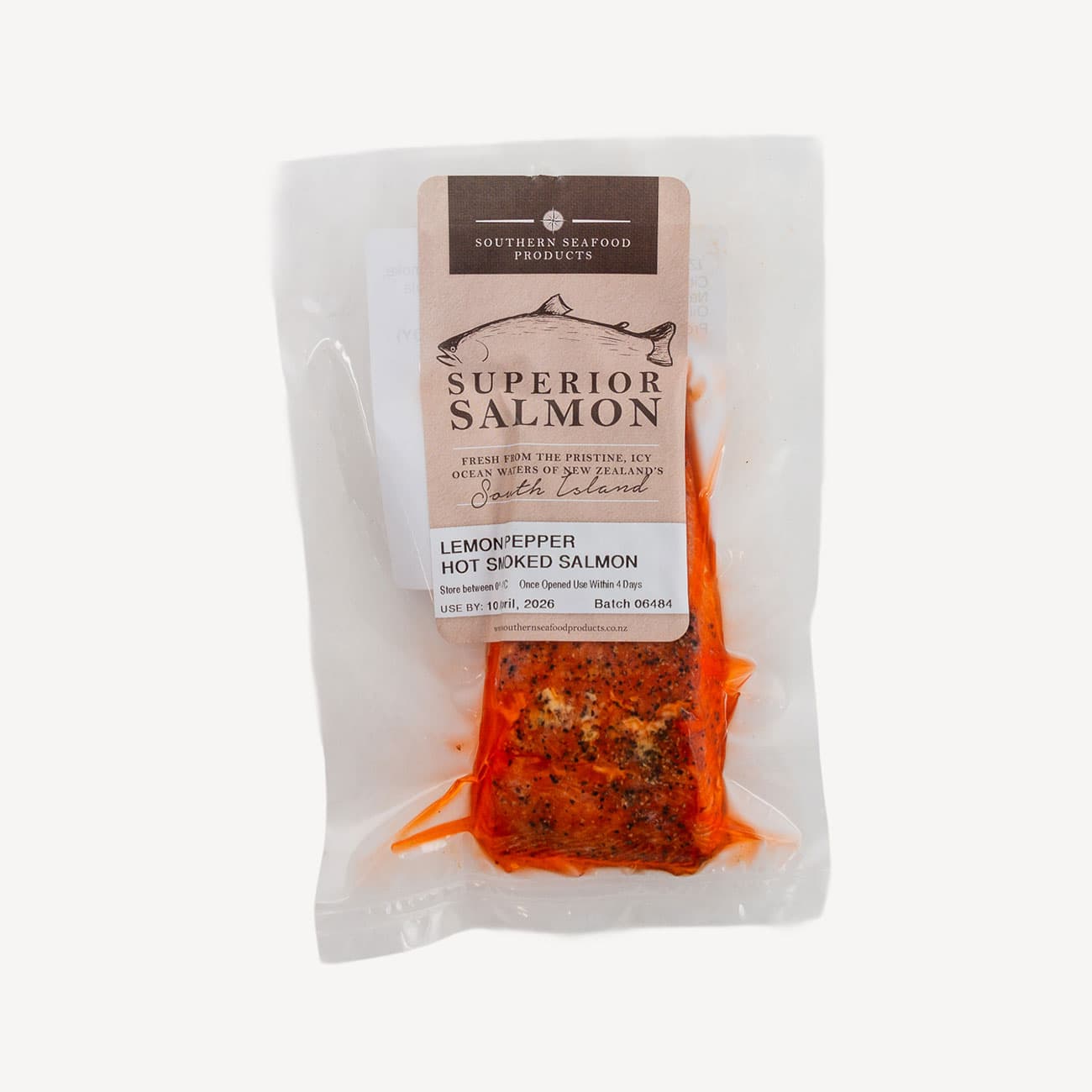 Southern Seafoods Salmon Hot Smoke Lemon Pepper 135g