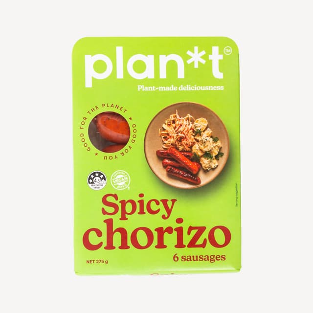 Plant Meat Free Spicy Chorizo Sausages 275g