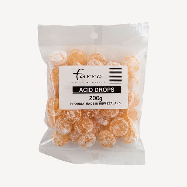 Farro Acid Drops Lollies 200g