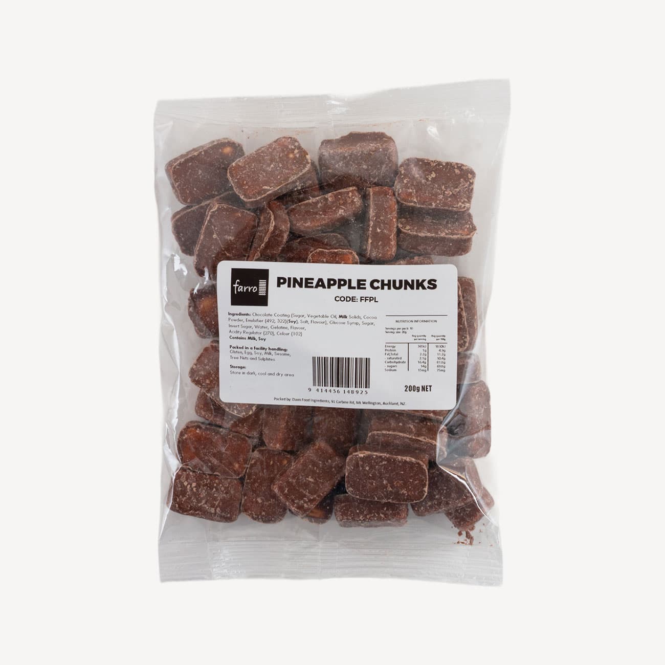 Farro Choc Pineapple Lollies 200g