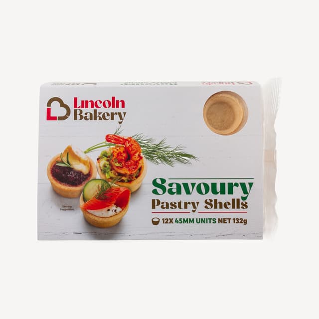 Lincoln Savoury Pastry Shells 45mm 12 Pack