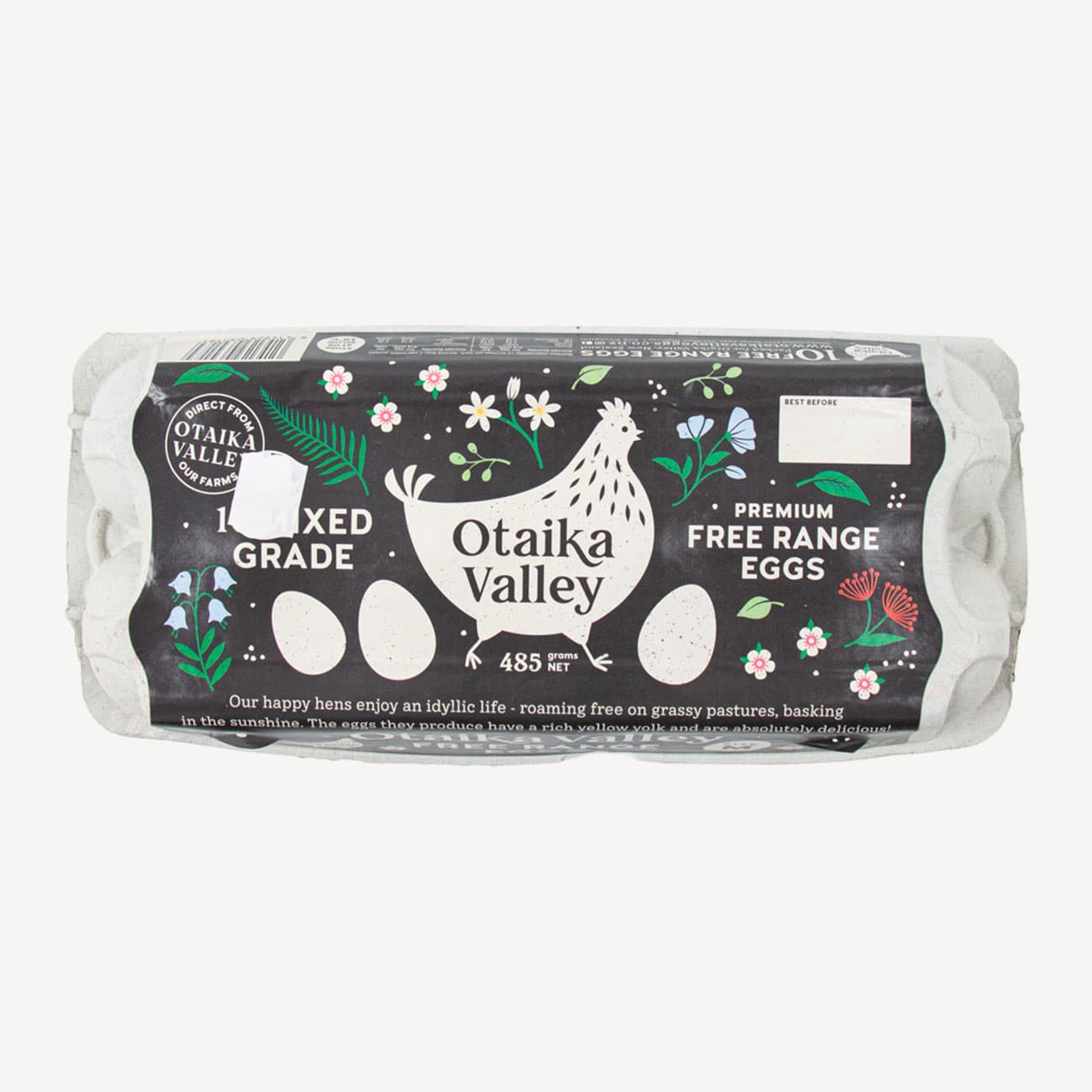 Otaika Valley Free Range Eggs 10 Pack