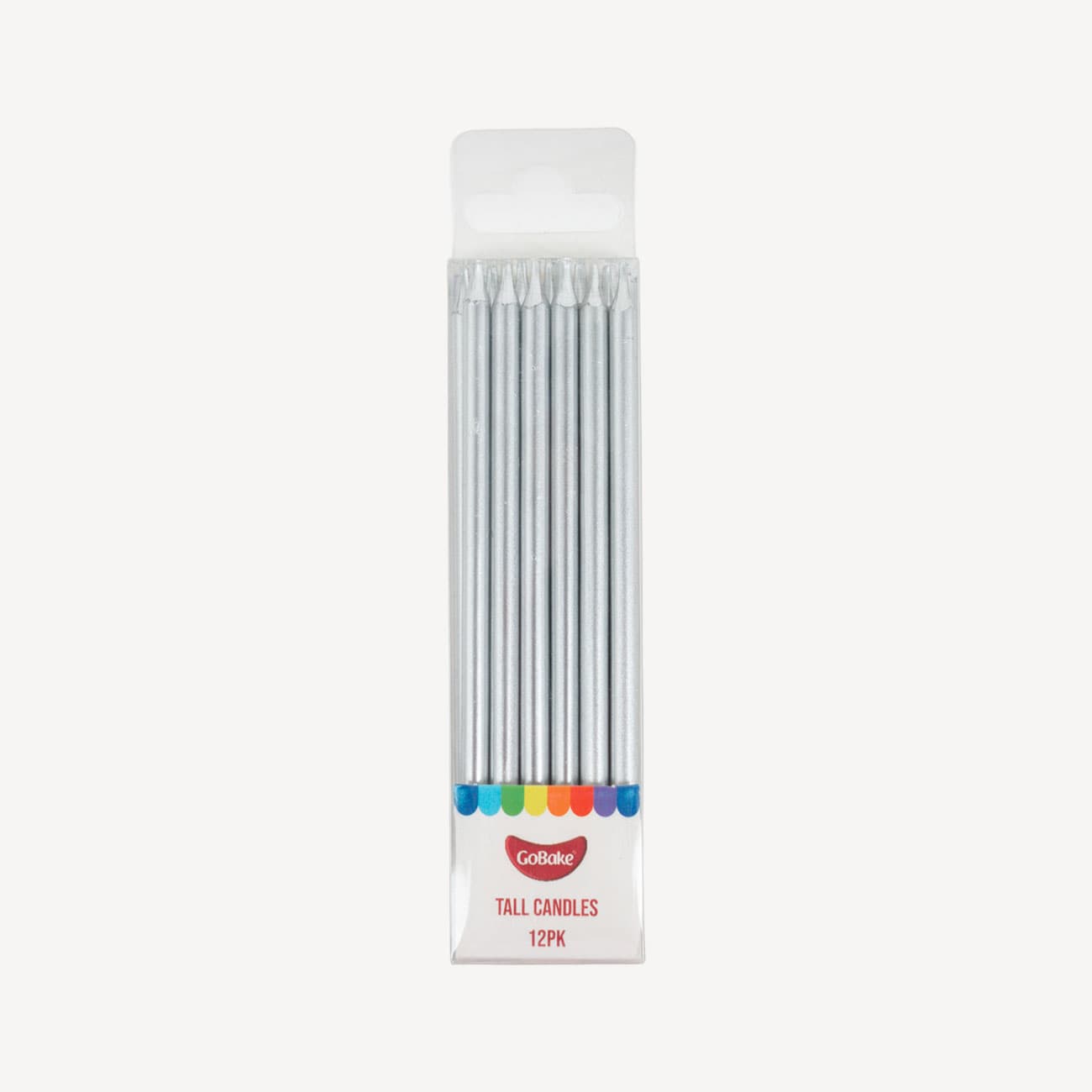 Go Bake Candles Tall Silver 12cm