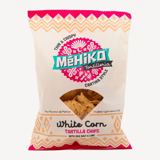 Mehiko White Corn With Sea Salt And Lime Tortilla Chips 150g
