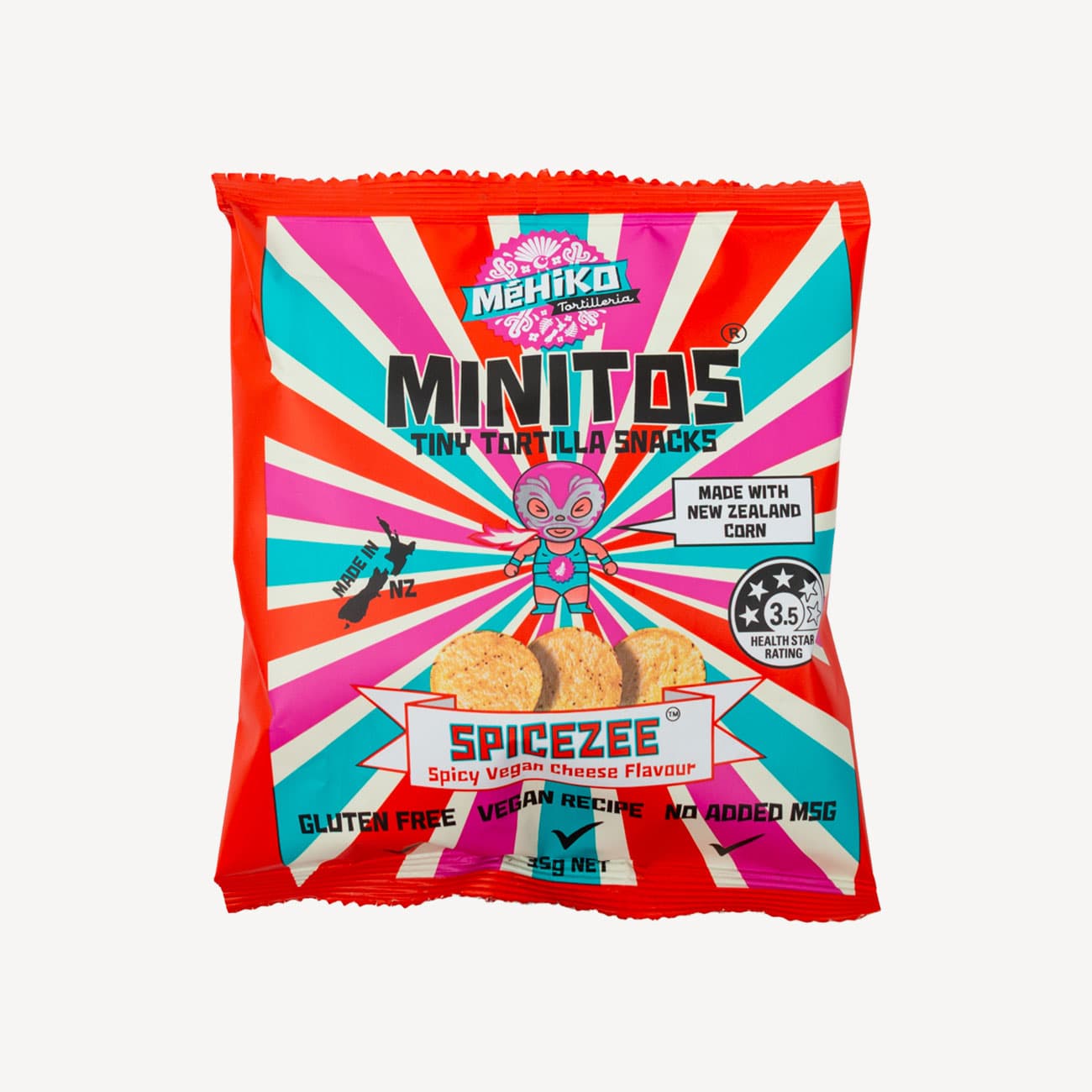 MeHiko Minitos Spicezee Tiny Tortilla Snacks 35g