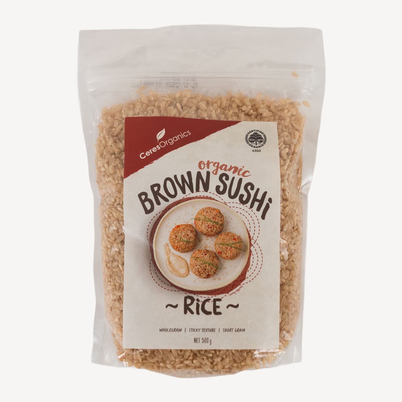 Ceres Organic Brown Sushi Rice 500g