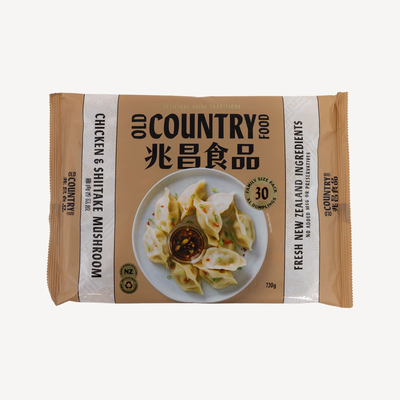 Old Country Food Chicken And Shitake Mushroom Dumplings 30 Pack