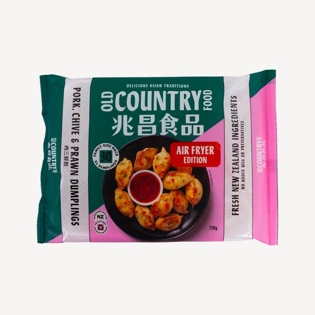 Old Country Food Air Fryer Pork & Prawn Dumplings 30pk