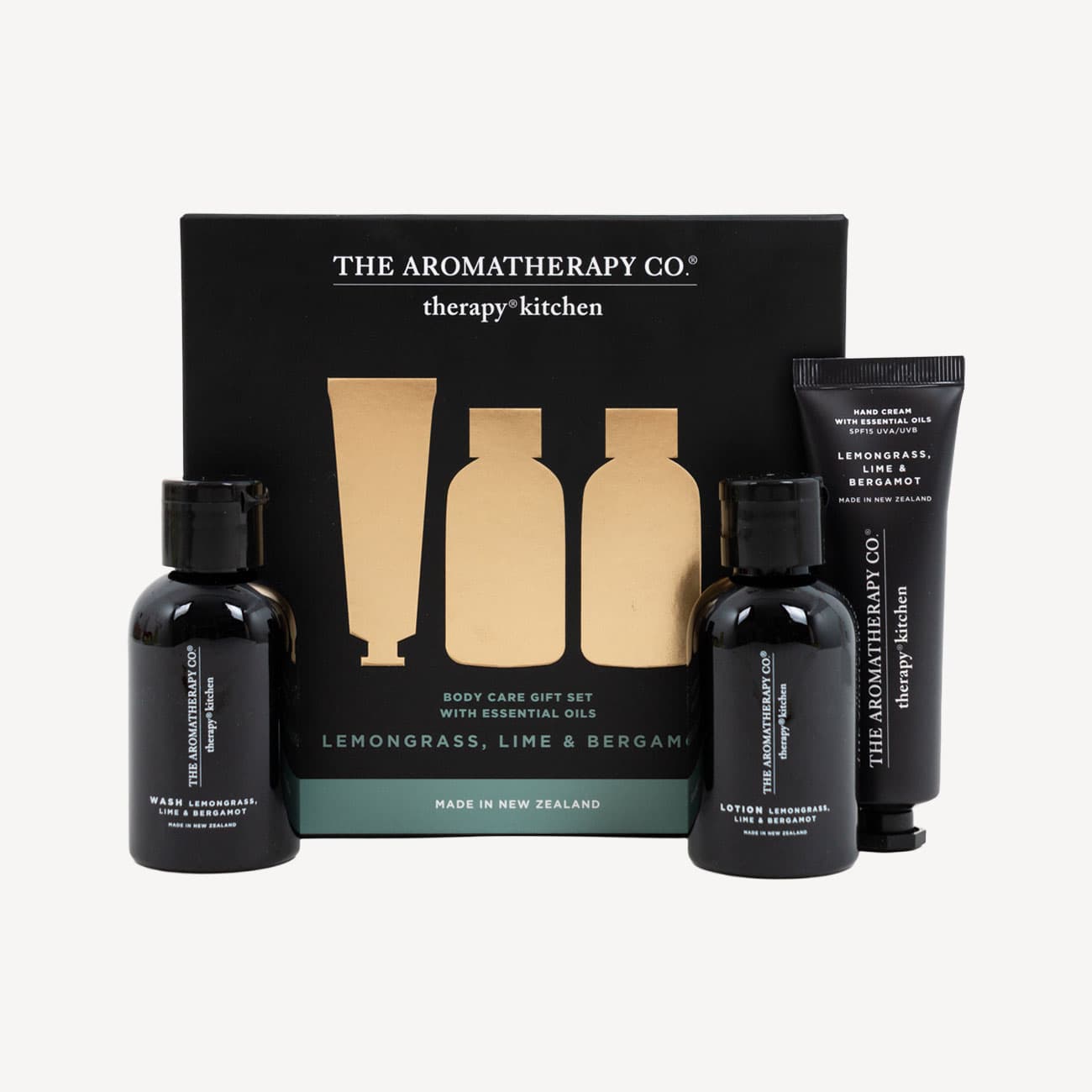 The Aromatherapy Co Therapy Kitchen Mini Bodycare Trio Set - Lemongrass, Lime & Bergamot