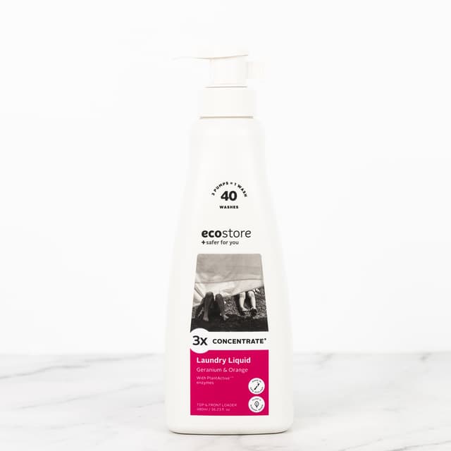 Ecostore Laundry Liquid 3x Concentrate Geranium And Orange Pump 480ml
