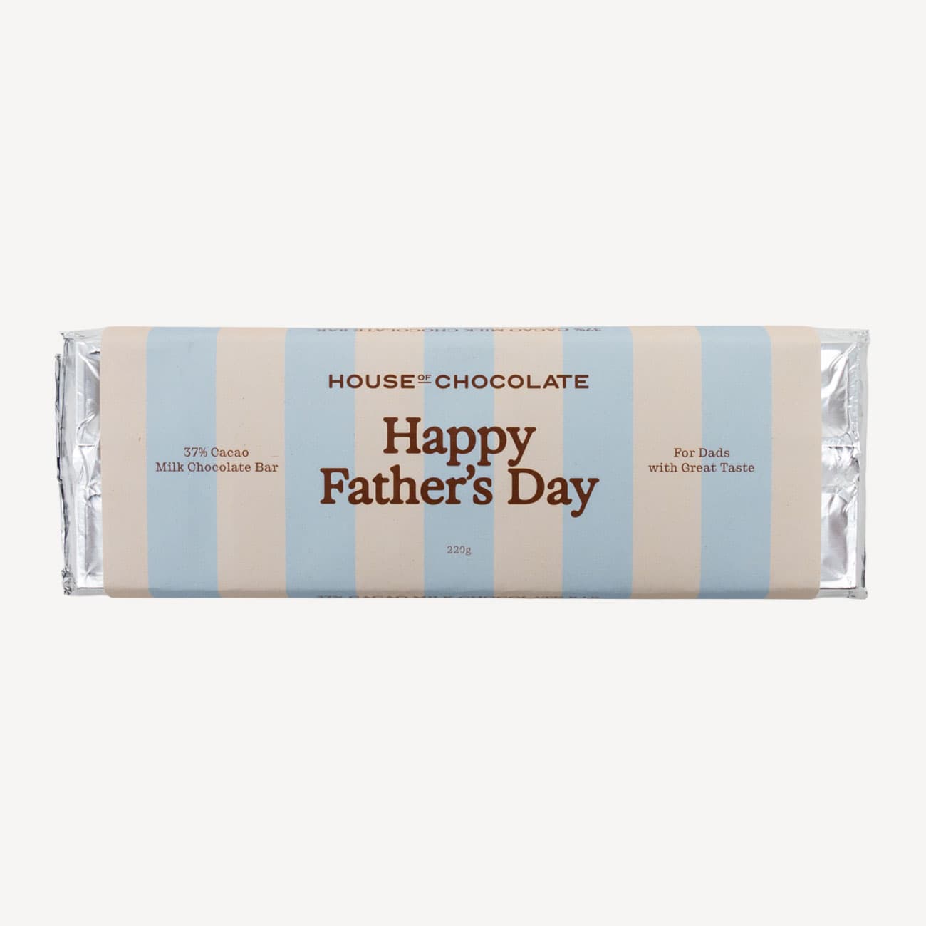 House of Chocolate Happy Fathers Day Milk Chocolate Bar 220g
