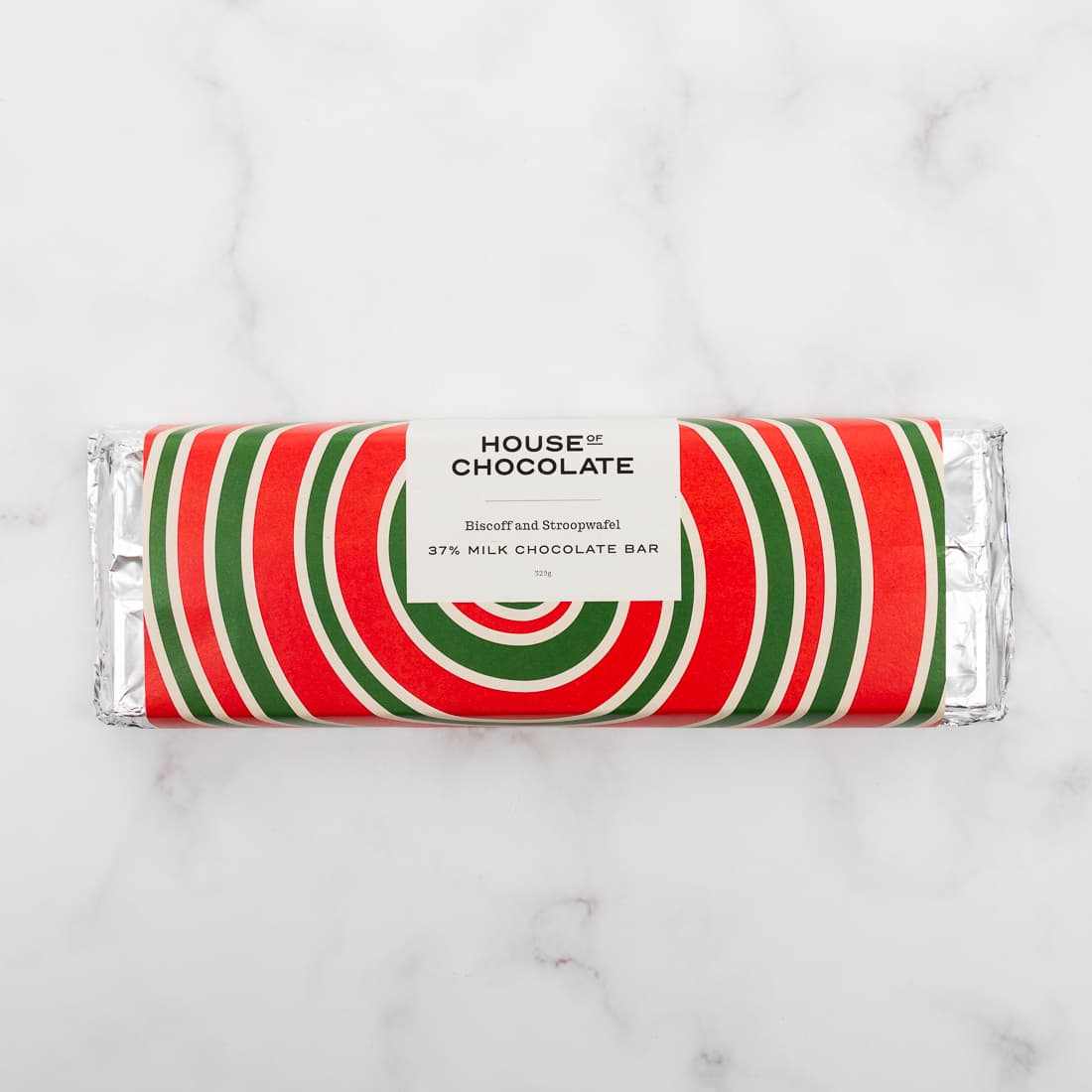 House of Chocolate Biscoff Stroopwafel Milk Choc Bar 320g