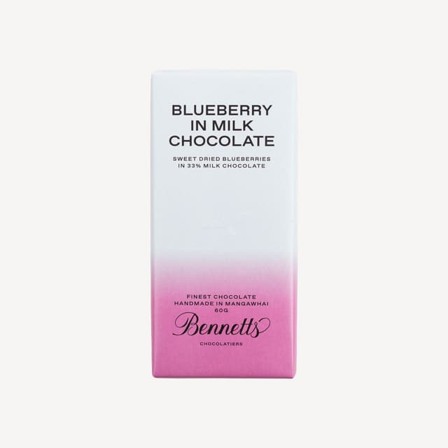 Bennetts Blueberry Milk Chocolate Bar 60g
