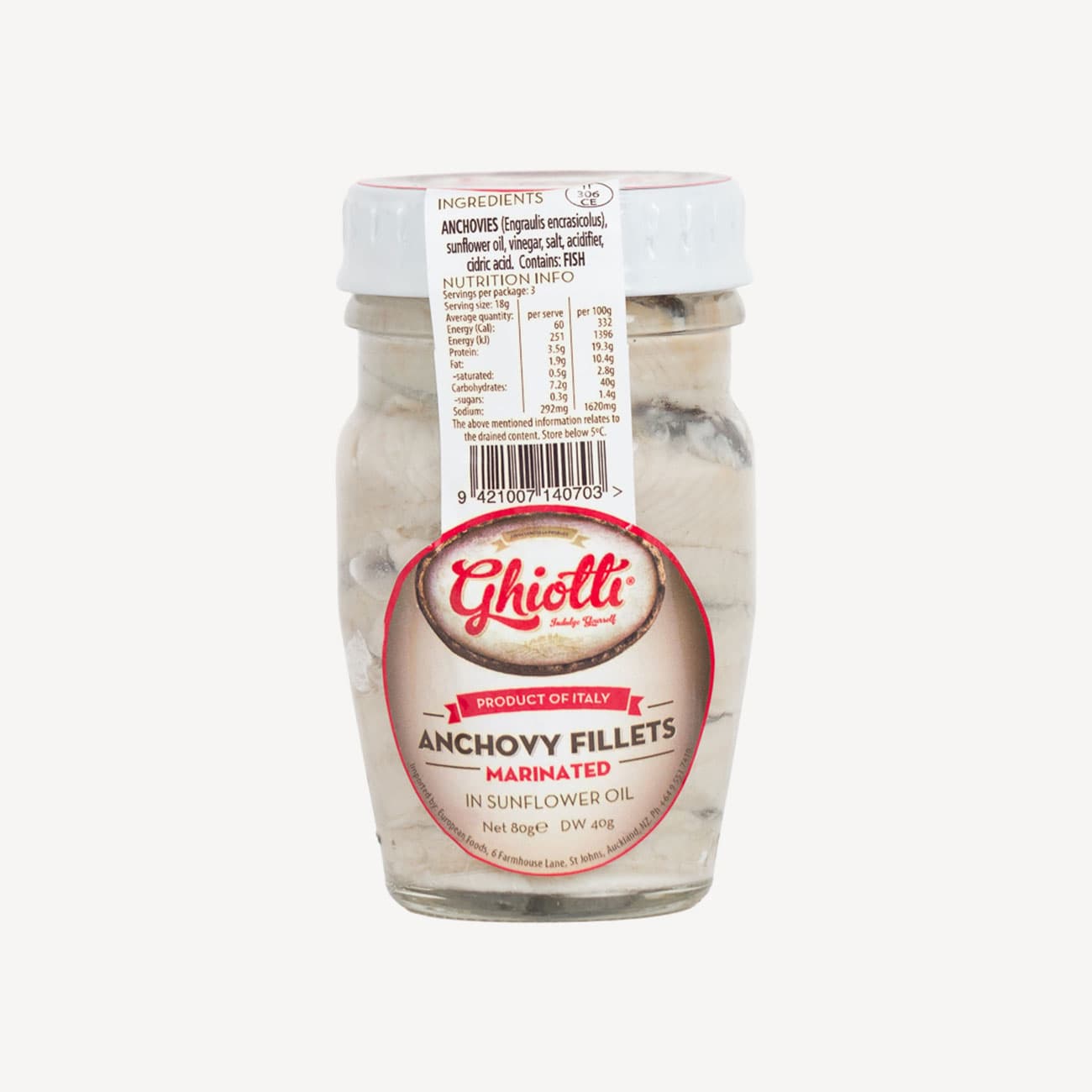 Ghiotti Marinated Anchovies 80g
