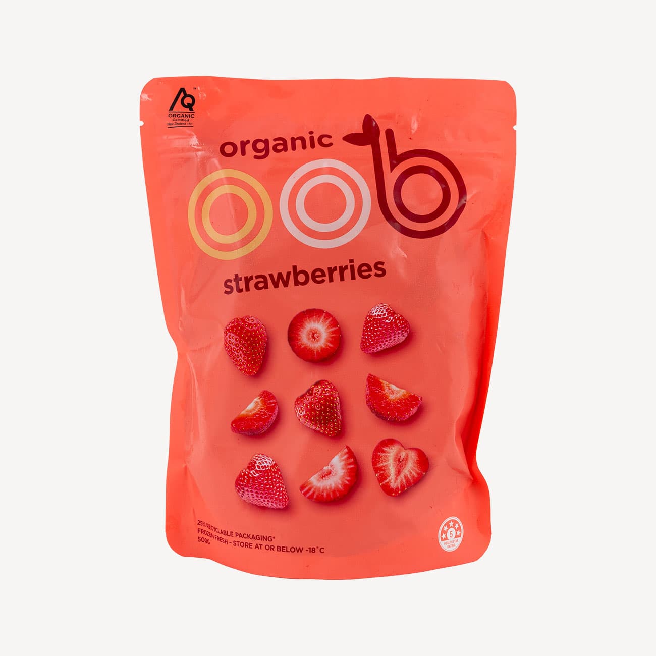 Oob Organic Strawberries 500g