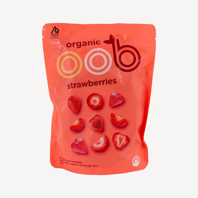Oob Organic Strawberries 500g