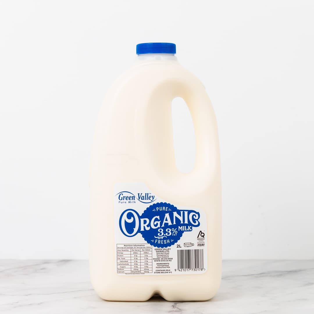 Green Valley Organic Dark Blue Milk 2l