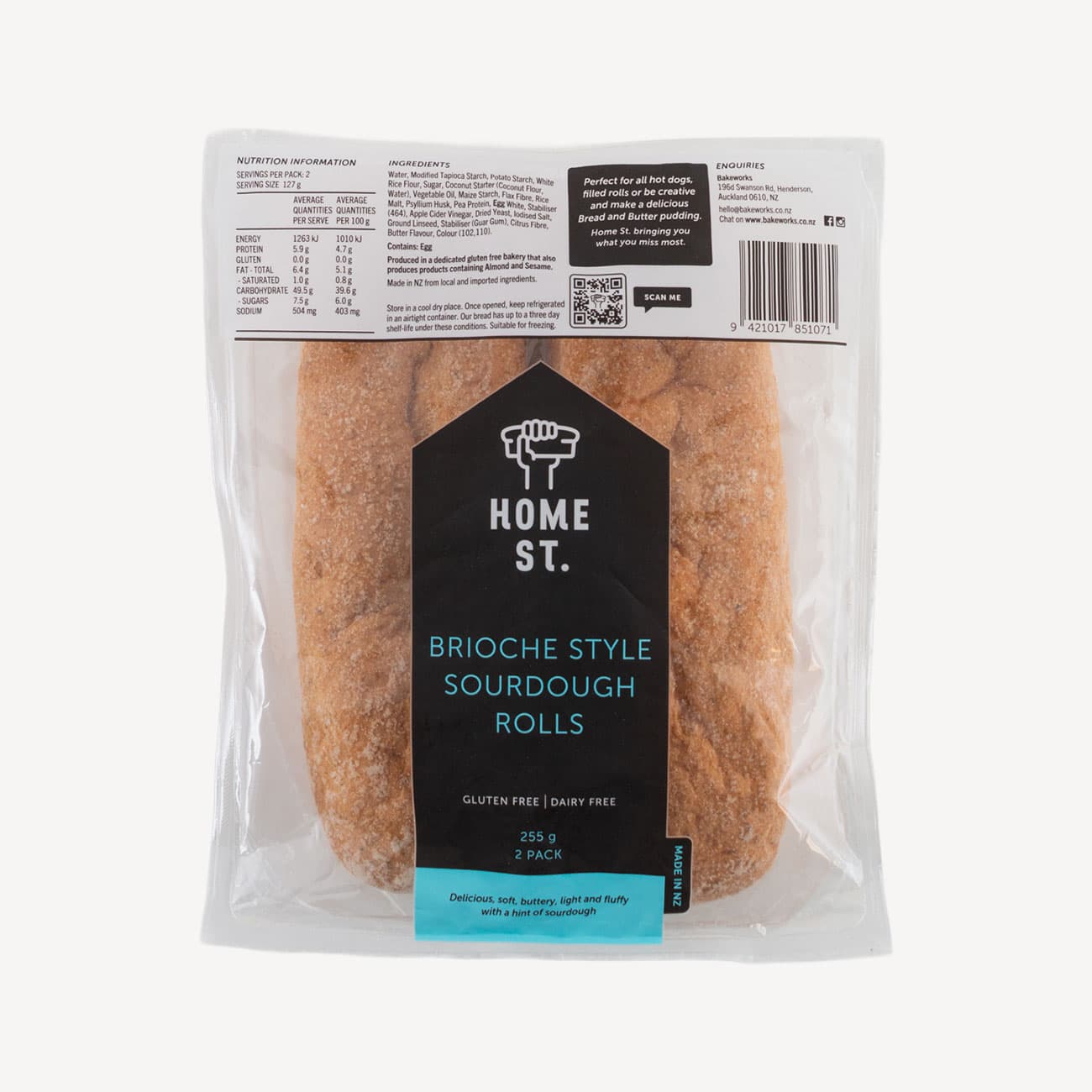 Home St Brioche Style Sourdough Rolls 2pk 255g