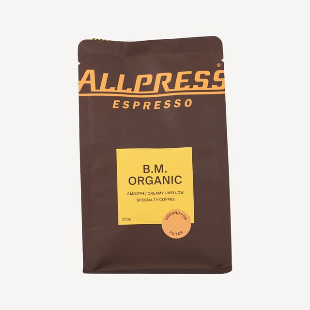 Allpress Espresso Browns Mill Organic Blend Coffee Filter Ground 250g