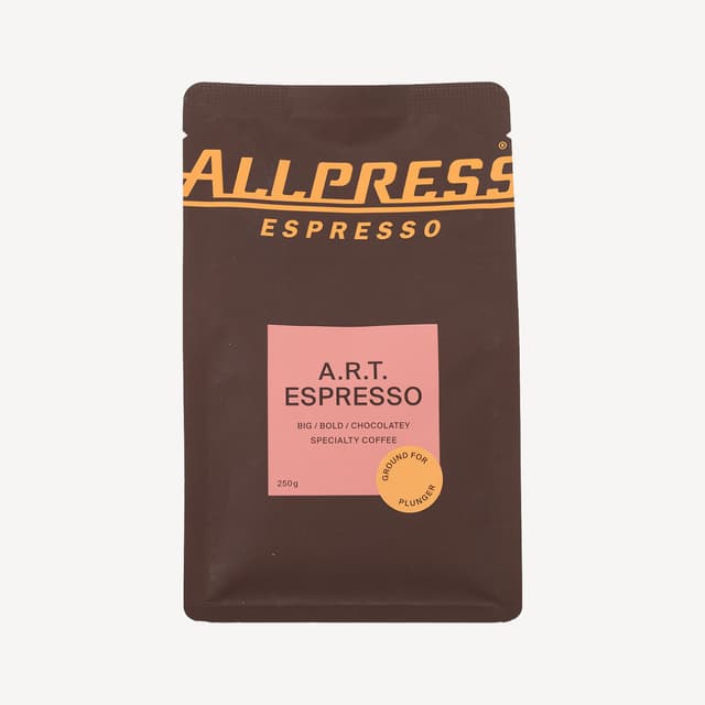Allpress Espresso a.r.t. Espresso Roast Blend Coffee Plunger Ground 250g