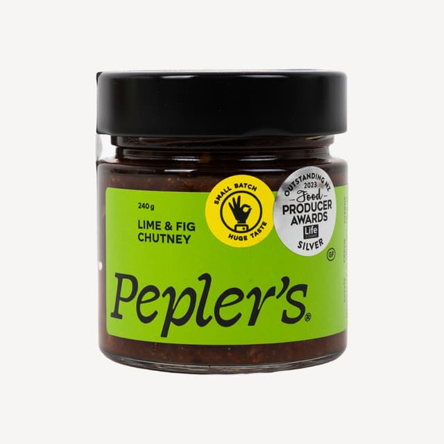 Peplers Spicy Lime Fig Chutney 240g