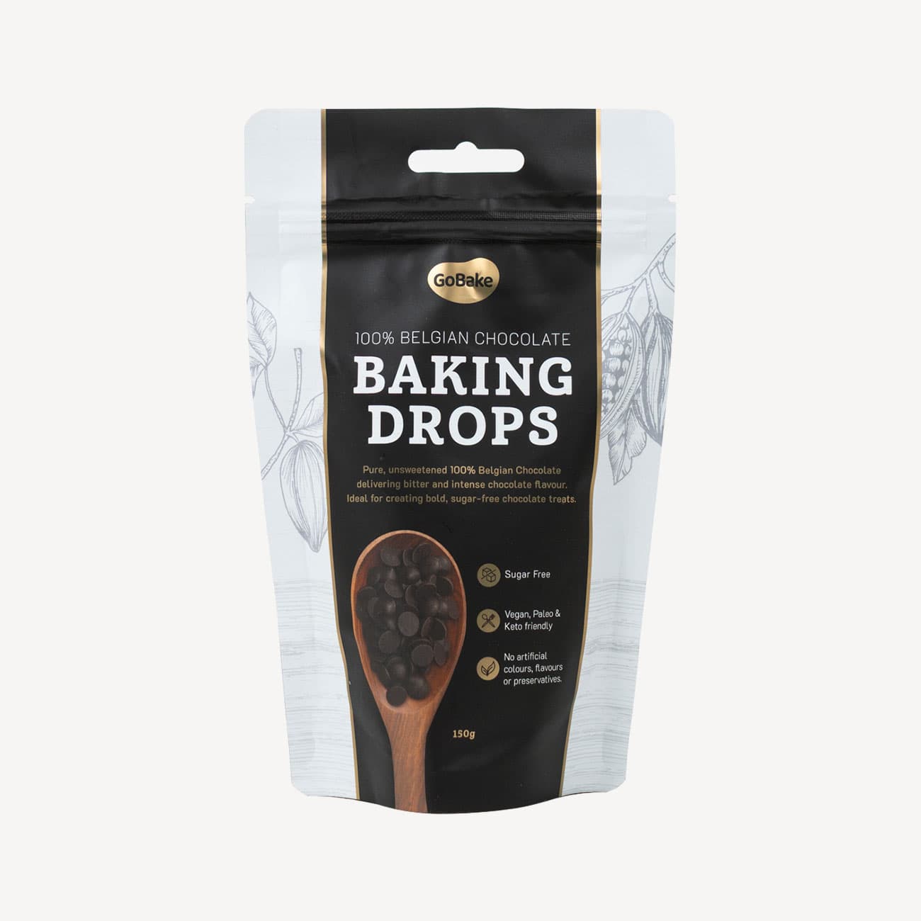 Go Bake Dark Callets 100% Choc 150g