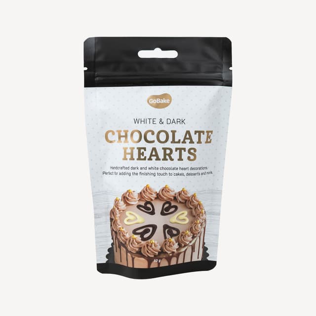 Go Bake Mixed Chocolate Hearts 50g