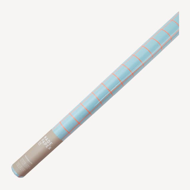Made Paper Co Gift Wrap Criss Cross Blue