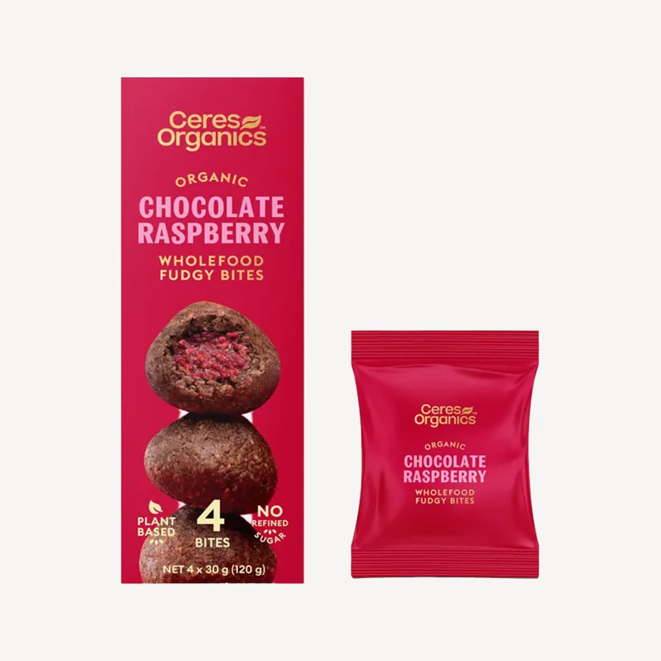 Ceres Organics Fudgey Bites Chocolate Raspberry 30g