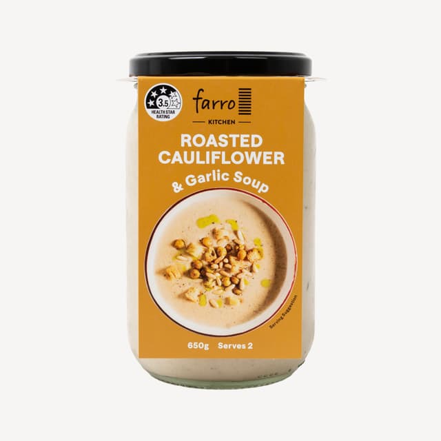 Farro Kitchen Roasted Cauliflower & Garlic Soup 650g