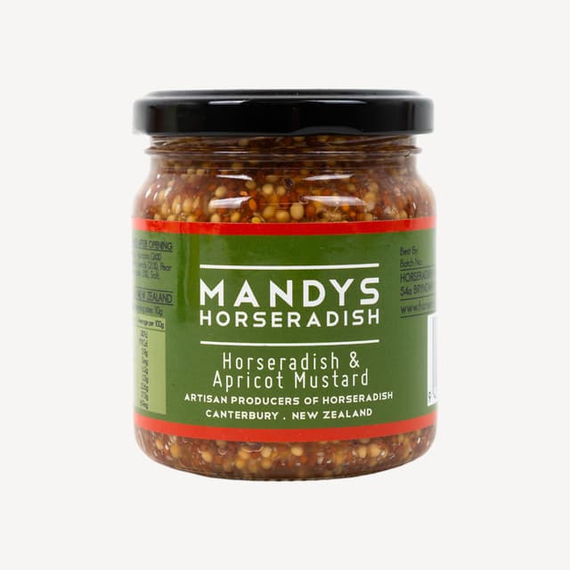 Mandys Horseradish And Apricot Mustard 190g