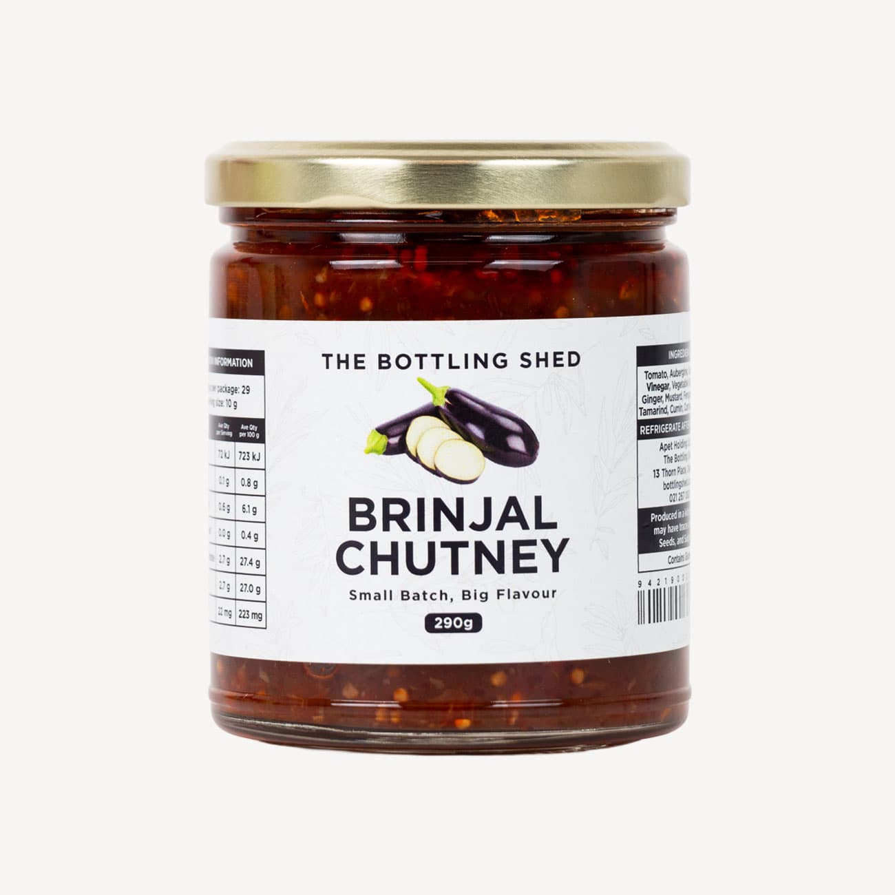 The Bottling Shed Brinjal Chutney 290g