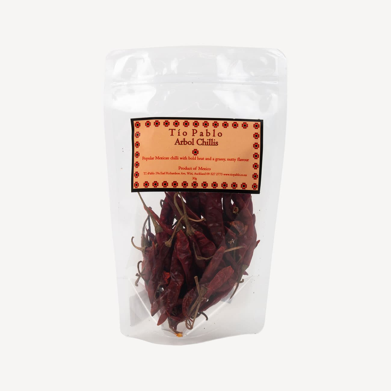 Tio Pablo Dried Arbol Chillis 30g