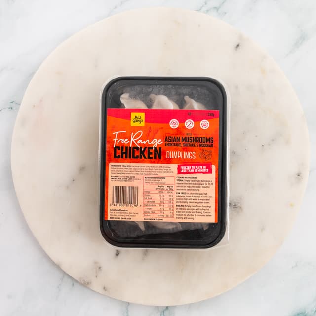 Miss Wongs Dumplings Free Range Chicken With Asian Mushroom