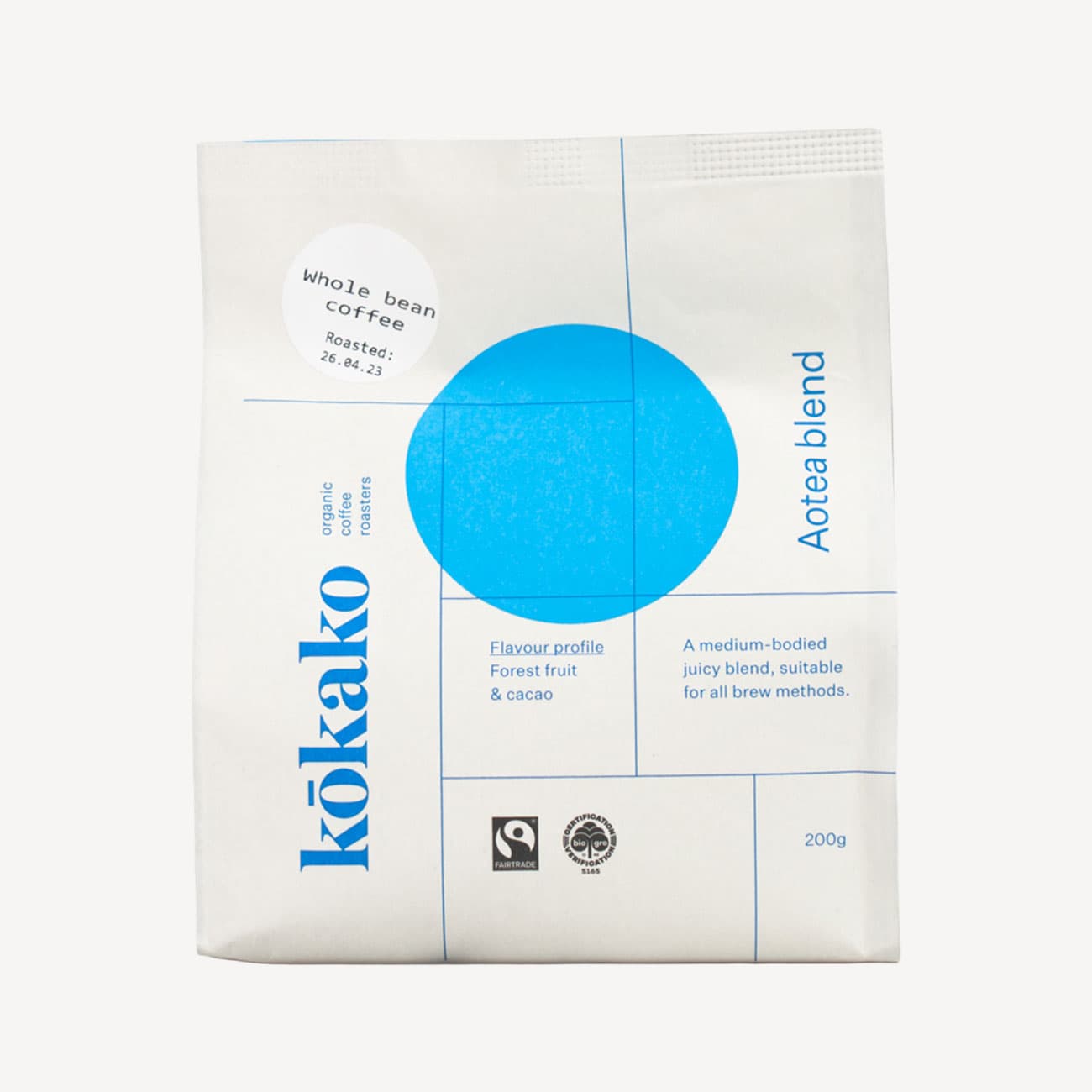 Kokako Aotea Blend Coffee Whole Beans 200g