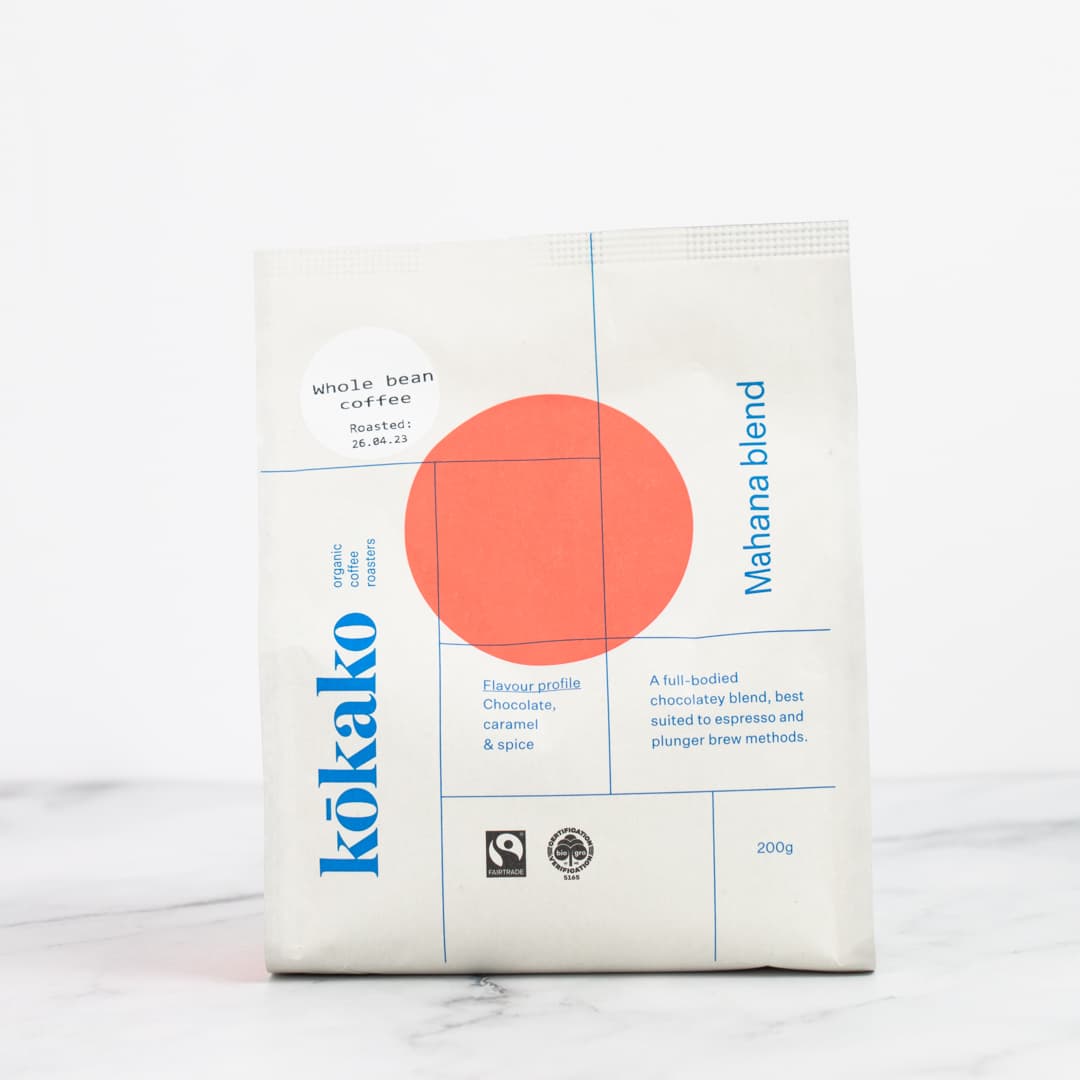 Kokako Mahana Blend Coffee Whole Beans 200g