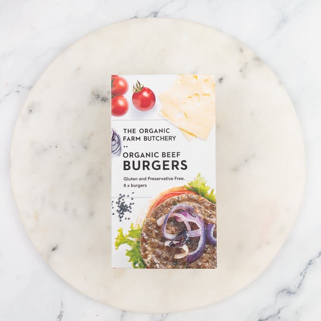 The Organic Farm Butchery Beef Burgers 720g