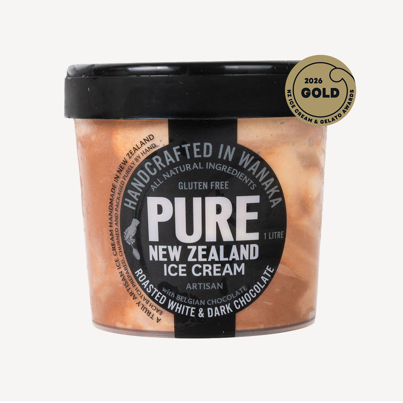 Pure Nz White & Dark Chocolate Ice Cream 1l