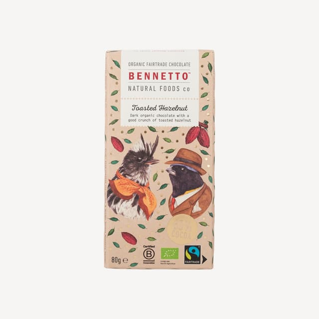 Bennetto Chocolate Block Toasted Hazelnut 80g