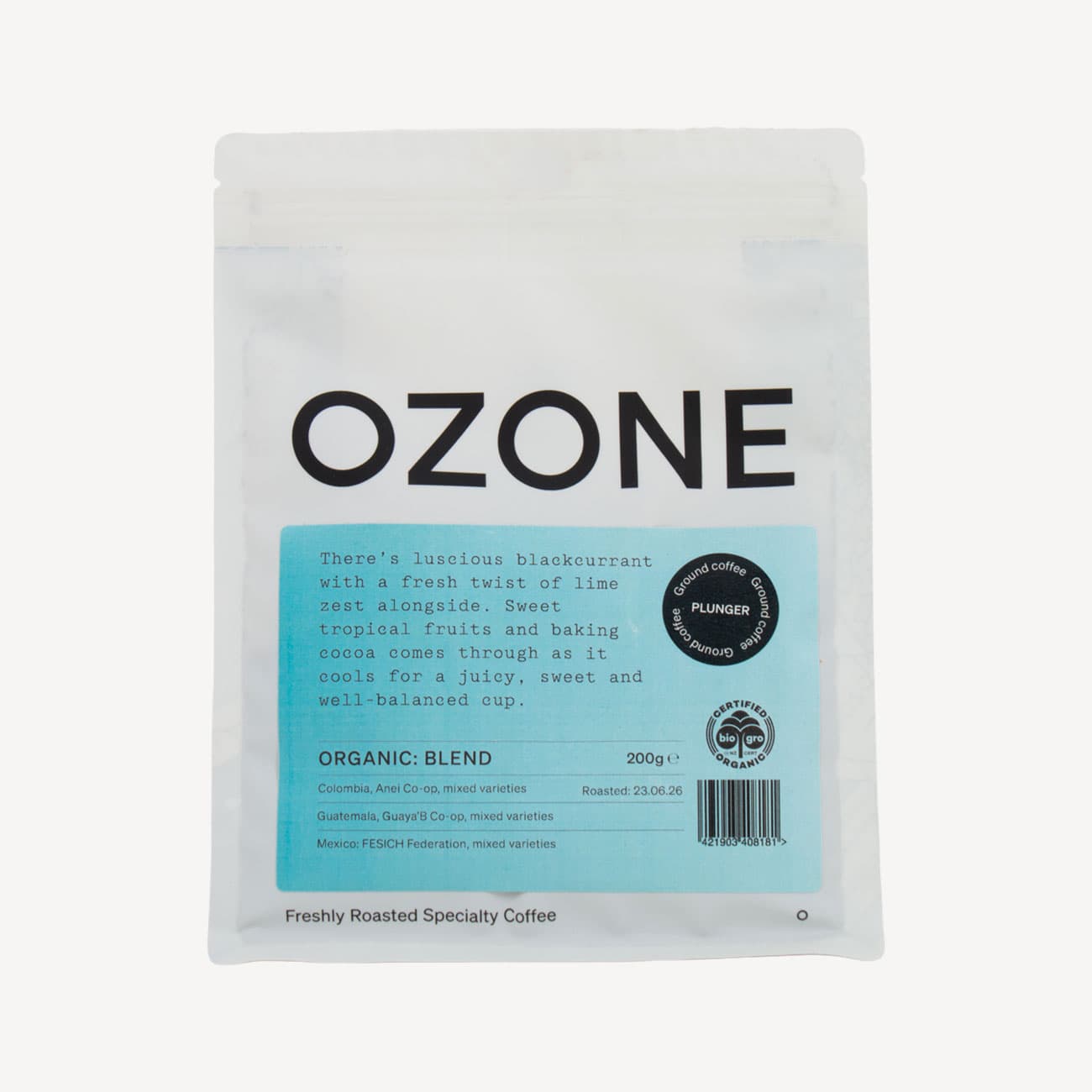 Ozone Organic Blend Plunger Ground 200g