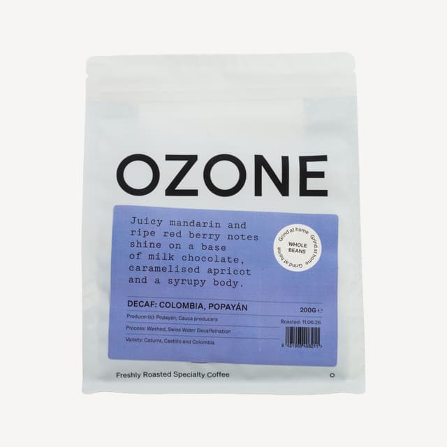 Ozone Columbian Decaf Whole Beans 200g