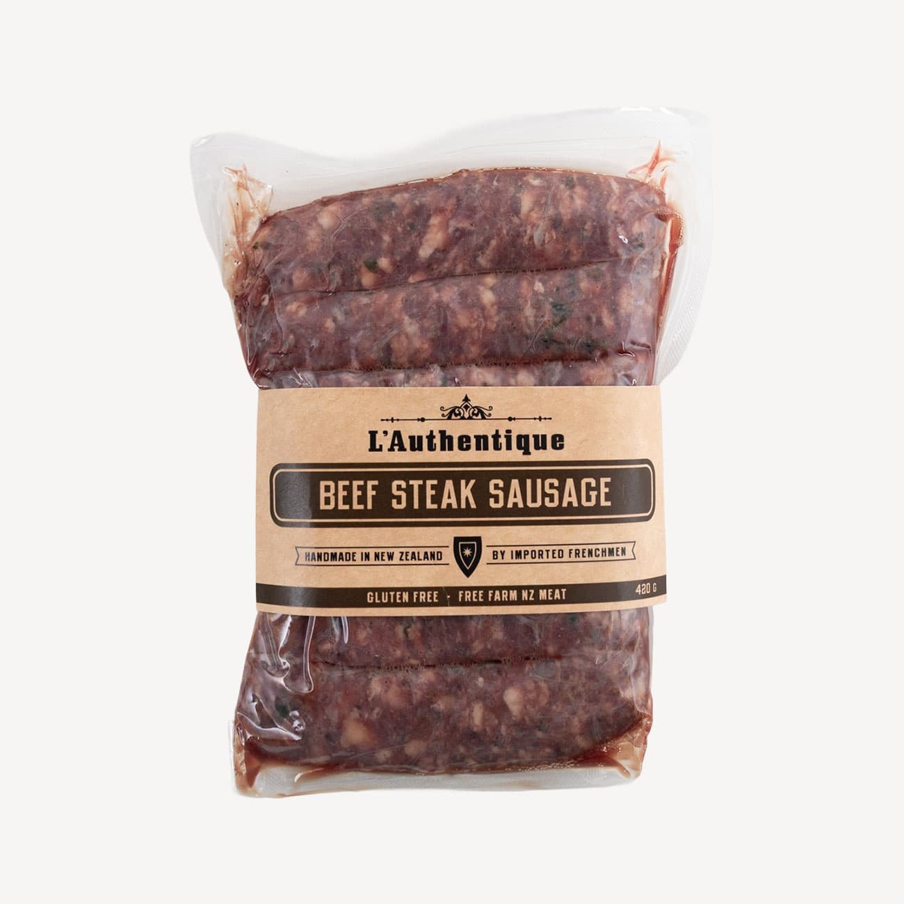 Lauthentique Beef Steak Sausage 420g