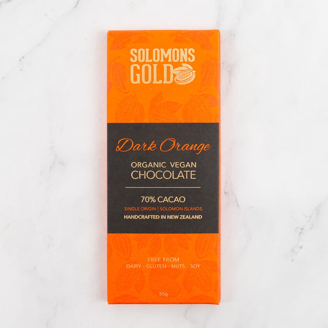 Solomons Gold Chocolate Bar Dark Orange 70 Cacao 55g