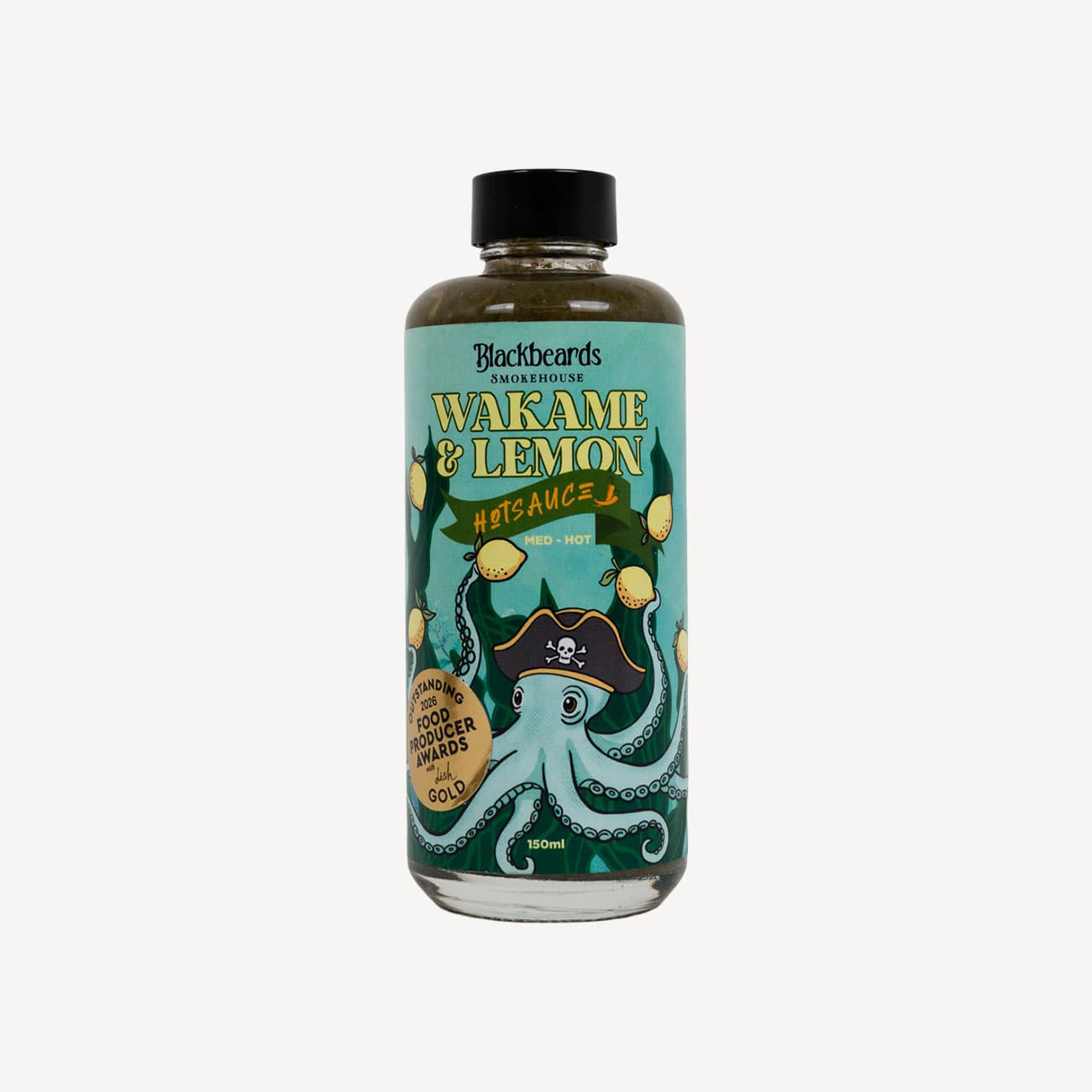 Blackbeards Smokehouse Wakame & Lemon Hot Sauce 150ml