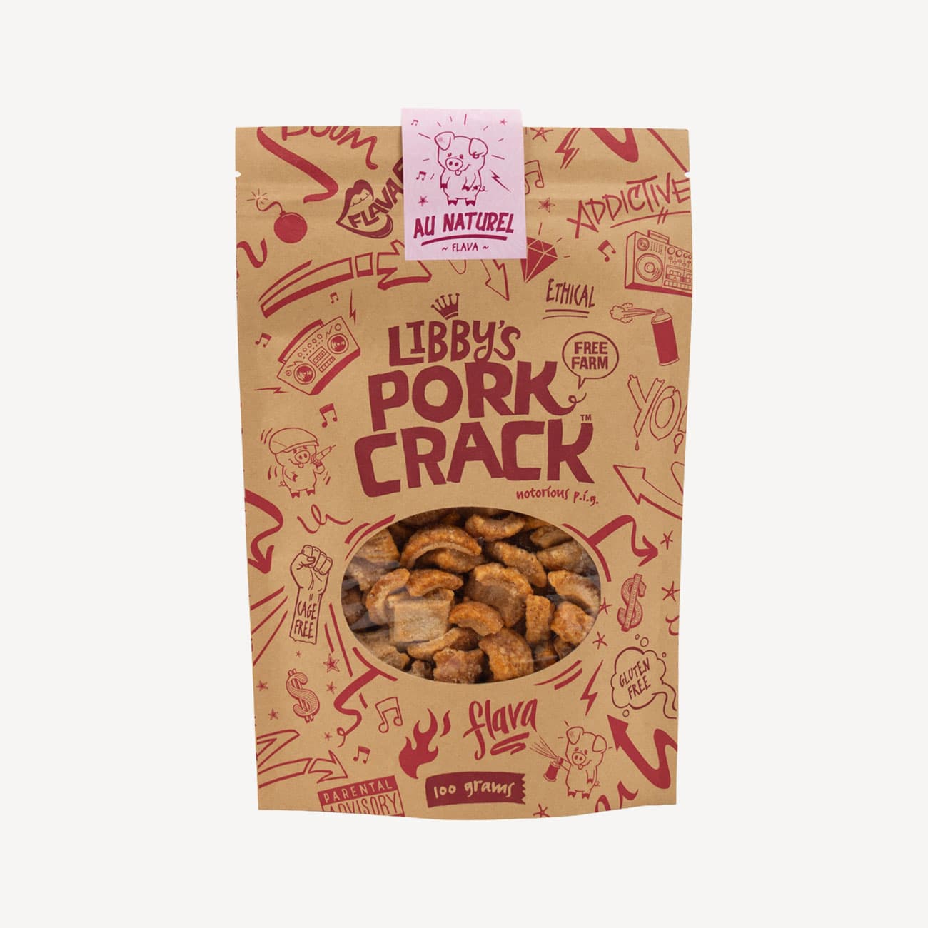 Libbys Natural Pork Crack 100g