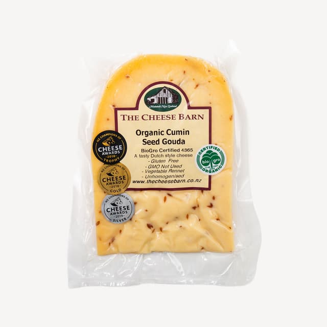 The Cheese Barn Organic Cumin Gouda Cheese 220g