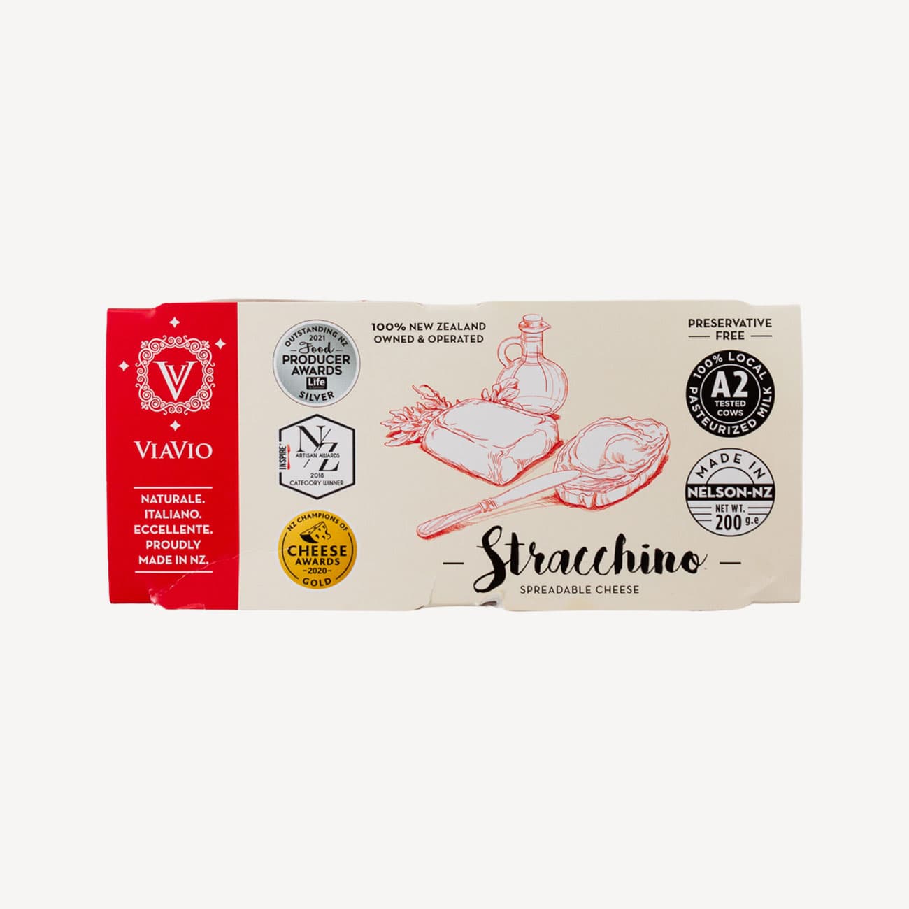 Viavio Stracchino A2 Cows Milk 200g